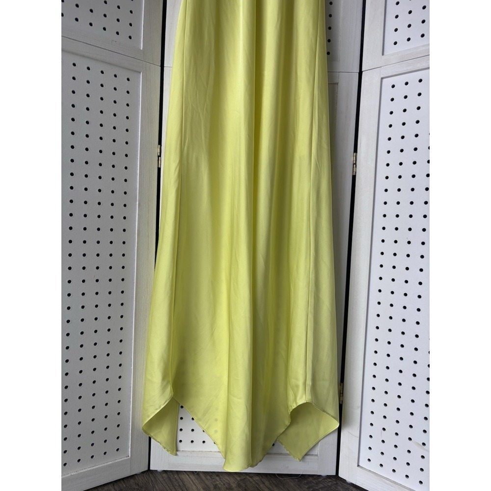 NWT $108 Express Maxi Slip Dress Yellow Women's XS Spaghetti Strap - Picture 11 of 13